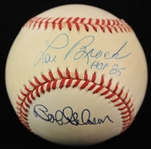 1993-94 Lou Brock Bob Gibson Fergie Jenkins Signed ONL White Baseball (JSA)
