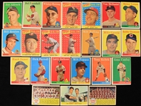 1958 Topps Baseball Trading Cards - Lot of 2,000+ w/ Del Crandall, Tony Kubek, Whitey Herzog & More 