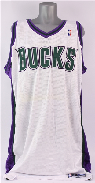 2003-04 Milwaukee Bucks Blank Home Jersey (MEARS LOA)