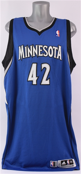 2011 (March 13) Kevin Love Minnesota Timberwolves Game Worn Road Jersey (MEARS A10/Equipment Manager LOA)