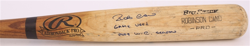 2009 Robinson Cano New York Yankees Signed Rawlings Adirondack Professional Model Game Used Bat (MEARS A10/JSA