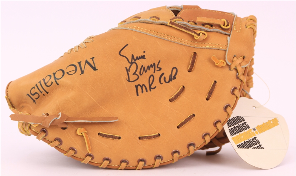 1960s Ernie Banks Chicago Cubs Signed & Inscribed "Mr. Cub" Medalist Store Model First Basemans Mitt (JSA)