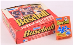 1990 Donruss Baseball Trading Cards Unopened Jumbo Pack Hobby Box w/ 24 Packs of 37 Cards Each