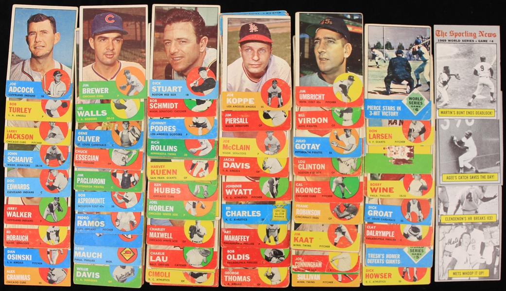 1963 Topps Baseball Trading Cards - Lot of 100 w/ Frank Robinson, Harvey Kuenn, Don Larsen & More