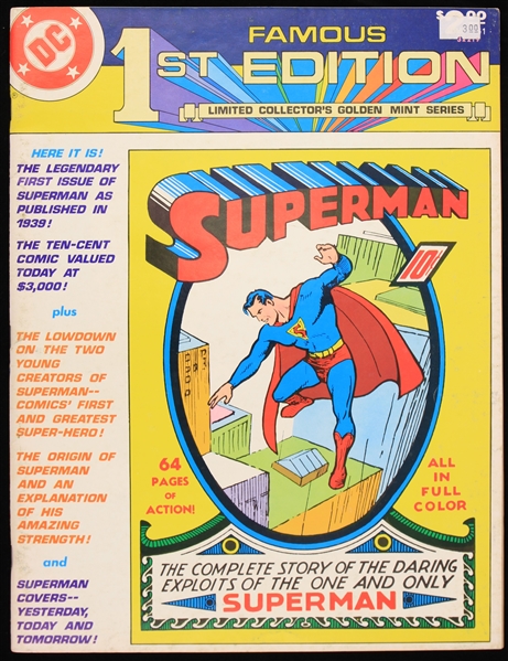 1979 Superman #1 DC Comics Famous 1st Edition Golden Mint Series Oversize Comic Book