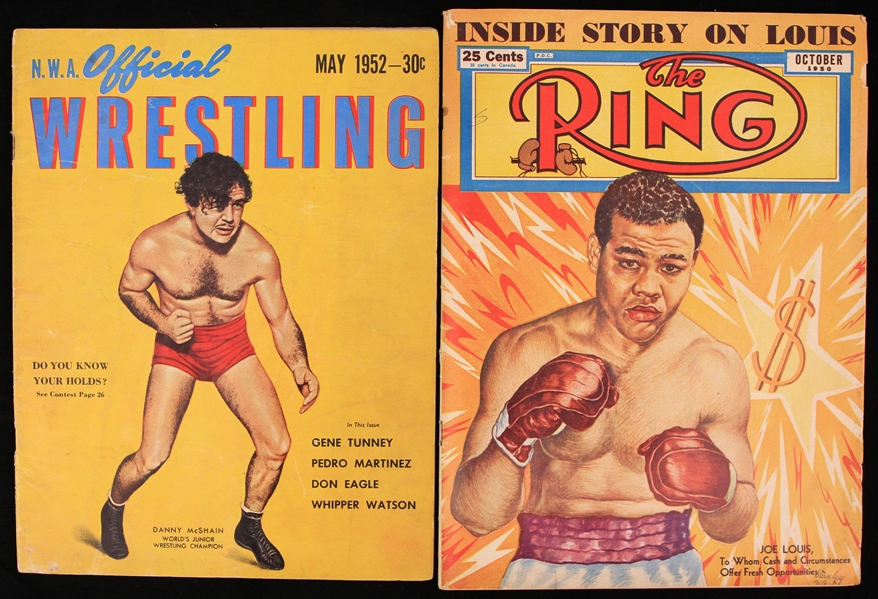 1950-52 The Ring & NWA Official Wrestling Magazines - Lot of 2