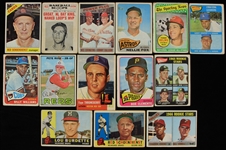 1953-69 Baseball Trading Card Collection - Lot of 14 w/ Catfish Hunter Rookie, Fergie Jenkins Rookie, Roberto Clemente & More