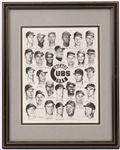 1969 Chicago Cubs 12" x 15" Framed Team Headshot Photo