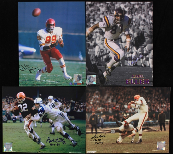 1980s-90s Football Signed 8" x 10" Photos - Lot of 6 w/ Bob Lilly, Carl Eller, Lou Groza & More (JSA) 