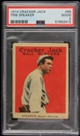 1914 Tris Speaker Boston Red Sox Cracker Jack #65 Baseball Trading Card (PSA Slabbed Good 2)