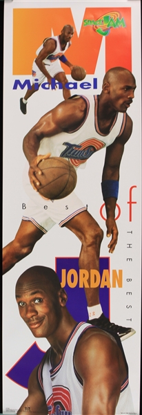 1990s Michael Jordan Chicago Bulls Basketball Trading Cards & 12" x 36" Space Jam Poster - Lot of 18