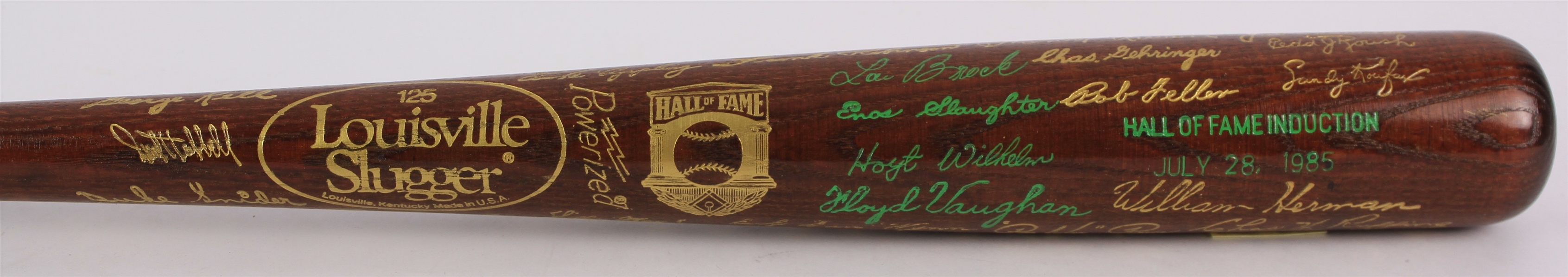 1985 Louisville Slugger Hall of Fame Induction Commemorative Bat (MEARS LOA)