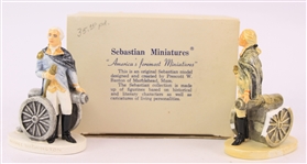 1947 George Washington 1st President of the United States Sebastian Miniatures Figures - Lot of 2 w/ Box