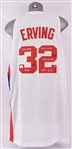 2000s Julius Erving New York Nets Signed & Multi Inscribed Jersey (Fanatics) 8/12