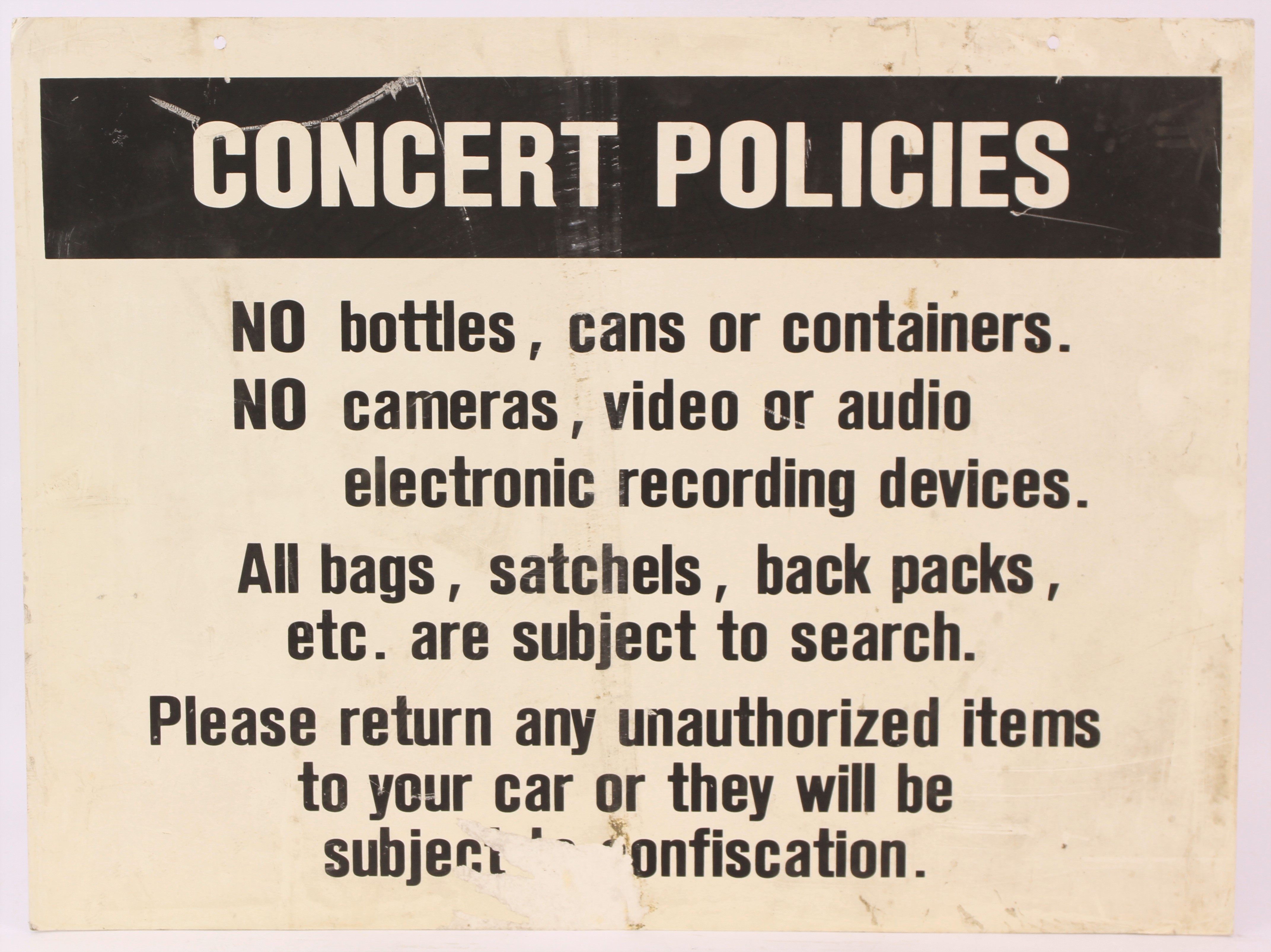 Lot Detail - 1970's-90's Milwaukee County Stadium 18" x 24" Concert