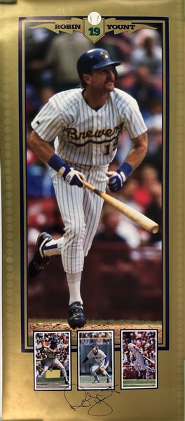 1994 Robin Yount Milwaukee Brewers Lead Off 11x25 Double-Sided Poster