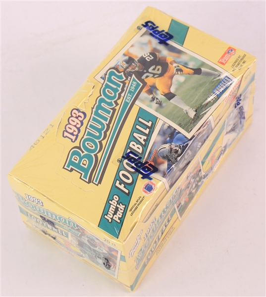 1993 Bowman Football Trading Cards Unopened Jumbo Box w/ 20 Packs