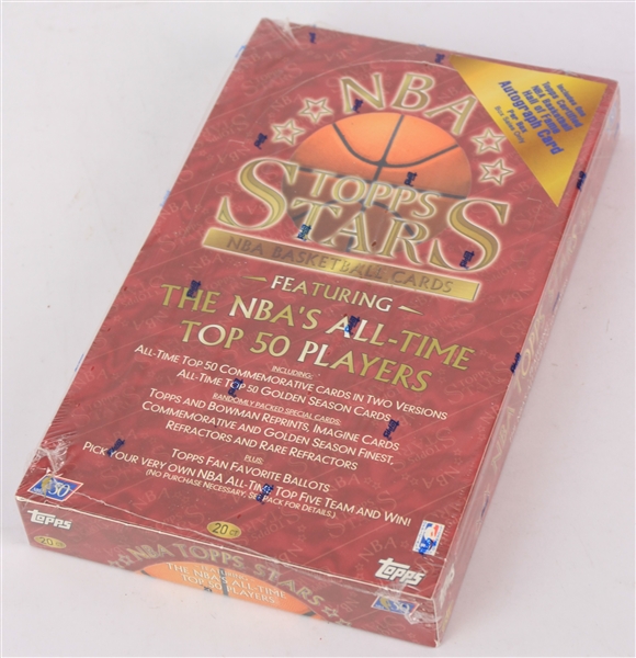 1996 Topps NBA Stars Basketball Trading Cards Unopened Hobby Box w/ 20 Packs