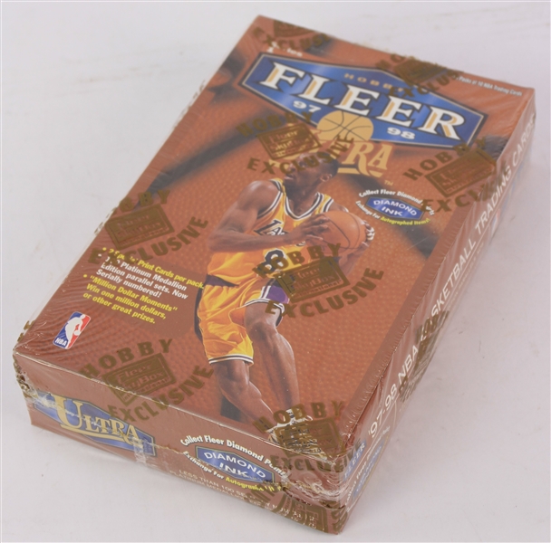 1997-98 Fleer Ultra Series 1 Basketball Trading Cards Unopened Hobby Box w/ 24 Packs (Possible Tim Duncan Rookie)