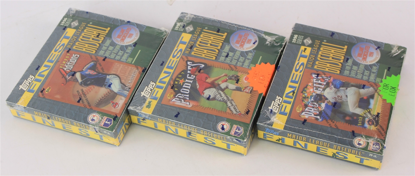 1995 Topps Finest Series 2 Baseball Trading Cards Unopened Hobby Boxes w/ 20 Packs - Lot of 3