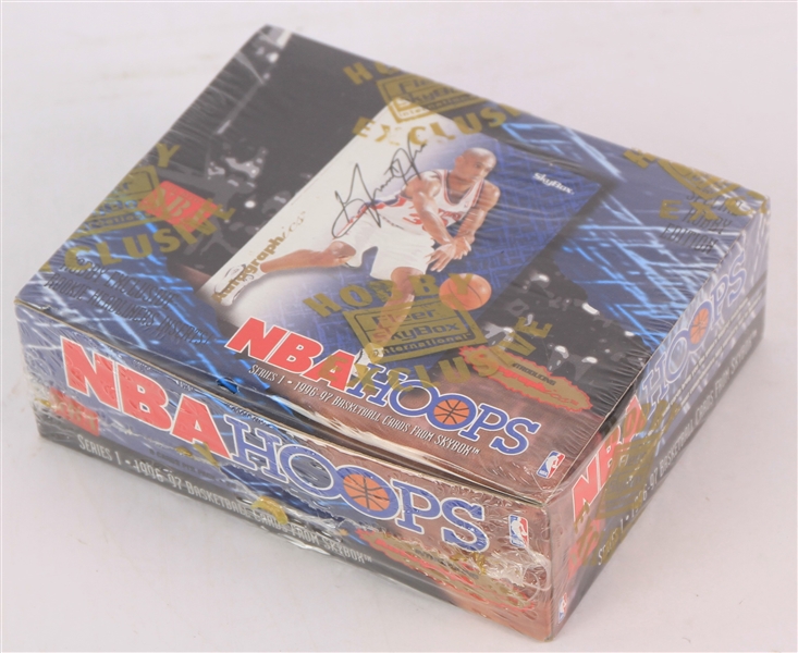 Lot Detail 199697 NBA Hoops Series 1 Basketball Trading Cards Unopened Hobby Box w/ 24 Packs