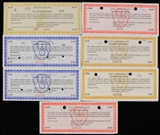 1978-90 Milwaukee Brewers Gift Certificates - Lot of 8