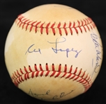 1980s Old Time Stars Multi Signed Baseball w/ 8 Signatures Including Al Lopez, Jack Brickhouse, Roger Craig & More (JSA)