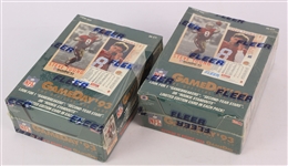 1993 Fleer GameDay Football Trading Cards Unopened Hobby Boxes w/ 36 Packs - Lot of 2