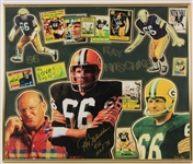 1990s Ray Nitschke Green Bay Packers Signed 20" x 24" Framed Collage Tribute (JSA)