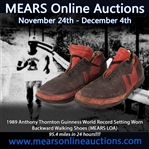 1989 Anthony Thornton Guinness World Record Setting Worn Backward Walking Shoes (MEARS LOA)