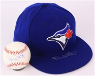 2015-21 Devon White Toronto Blue Jays Signed OML Manfred Baseball & Cap - Lot of 2 (JSA)