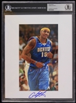 2003-10 Carmelo Anthony Denver Nuggets Signed 8" x 10" Photo (Beckett Slabbed Authentic)