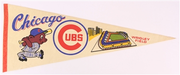 1960s Chicago Cubs Wrigley Field 30" Full Size Pennant