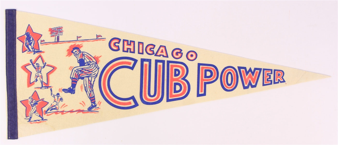 1969 Chicago Cubs Cub Power 29" Full Size Pennant