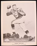 1960s Johnny Unitas Baltimore Colts Signed 8" x 10" Photo (*JSA*)