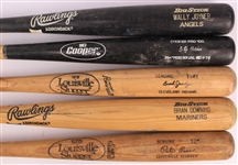1980s-90s Professional & Store Model Broken Bat Collection - Lot of 5 (MEARS LOA)