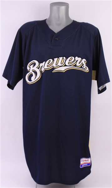 2007 Ben Sheets Milwaukee Brewers Batting Practice Jersey (MEARS LOA/MLB Hologram)