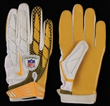2010s Nike SuperBad Yellow/White/Black Receiver Gloves (MEARS LOA)
