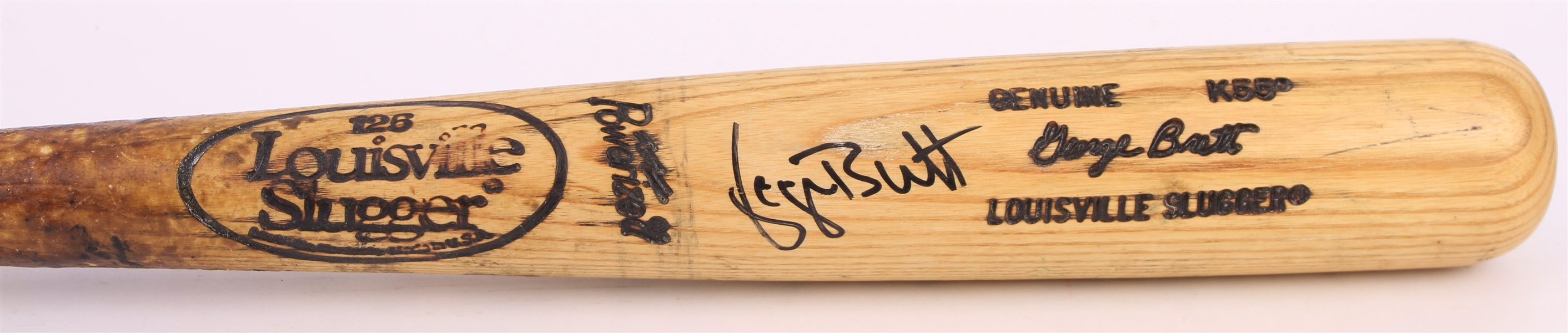 1987-88 George Brett Kansas City Royals Signed Louisville Slugger Professional Model Bat (MEARS LOA/JSA)