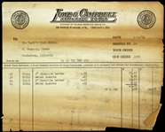 1954 St. Marys High School Woodstock Illinois Lowe & Campbell Athletic Goods Invoice