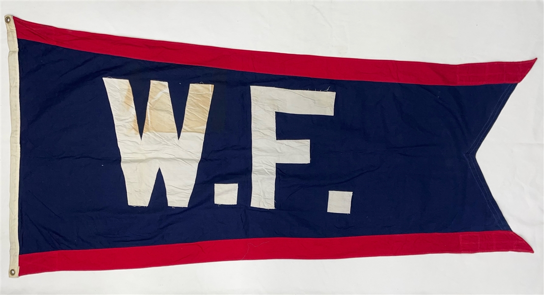 1970s Chicago Cubs Wrigley Field "W.F." 33" x 66" Stadium Flag (MEARS LOA)