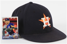 2015 Jed Lowrie Houston Astros Game Worn Cap (MEARS LOA/MLB Hologram)