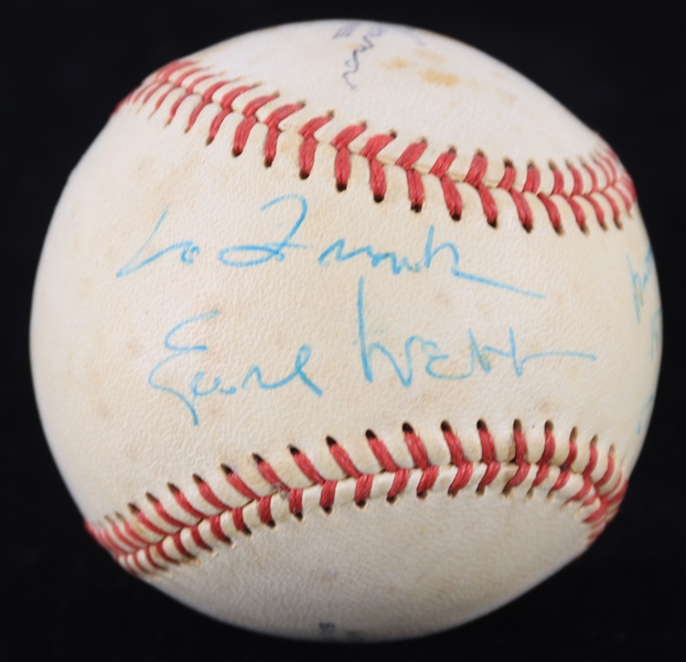 1956-59 Earl Webb Los Angeles Angels Signed Official Pacific Coast League OConnor Baseball 