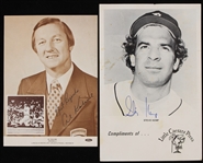 1970s Al Kaline Rare Lincoln Mercury Steve Kemp Detroit Tigers Signed Promo Photos - Lot of 2 (JSA)