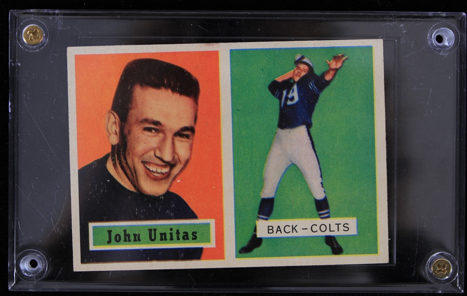 1957 Johnny Unitas Baltimore Colts Topps Rookie Football Trading Card