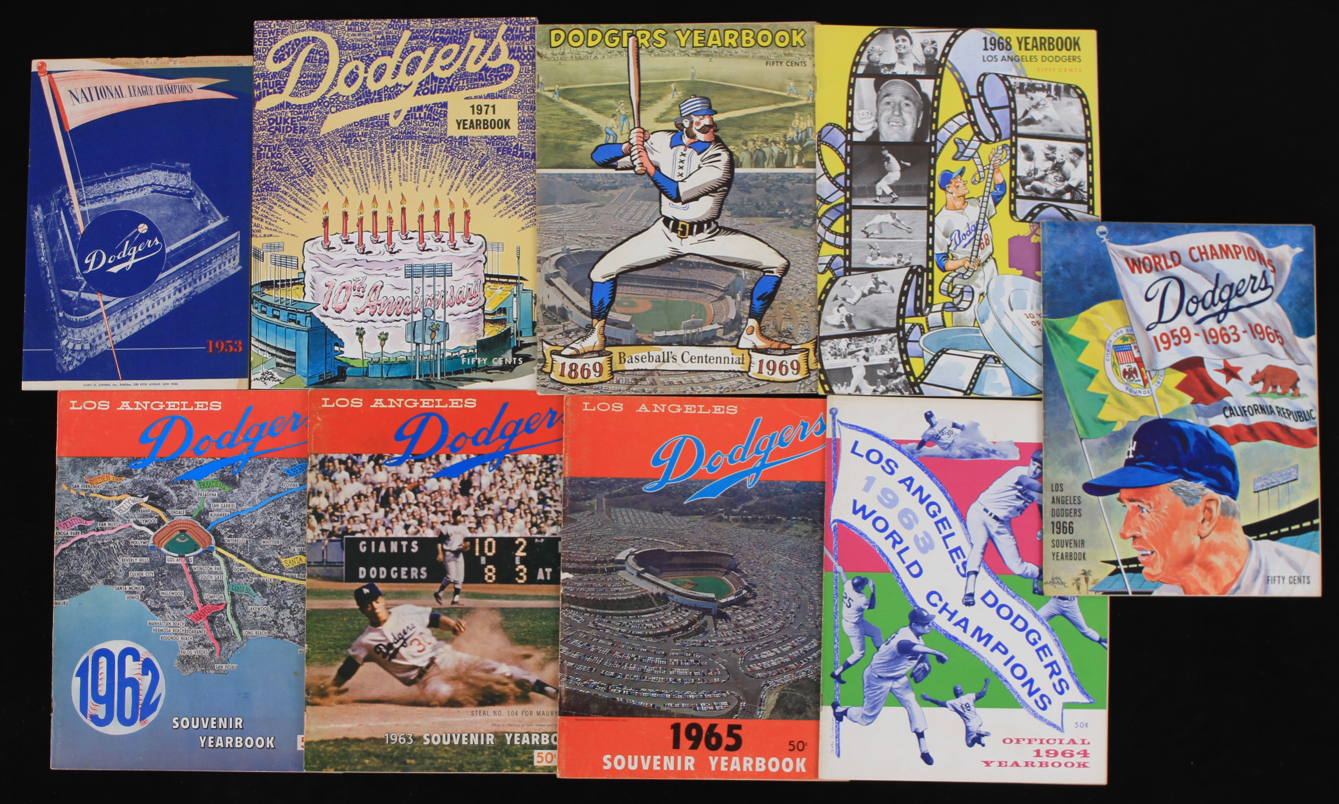 Lot Detail - 1953-71 Brooklyn &amp; Los Angeles Dodgers Publication Collection