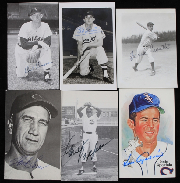 Lot Detail - 1950's-80's Baseball Signed Perez Steele Postcards & Photo ...