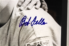 1939 Bob Feller Cleveland Indians Signed 18 x 27 Framed Black & White Photo (MEARS LOA)