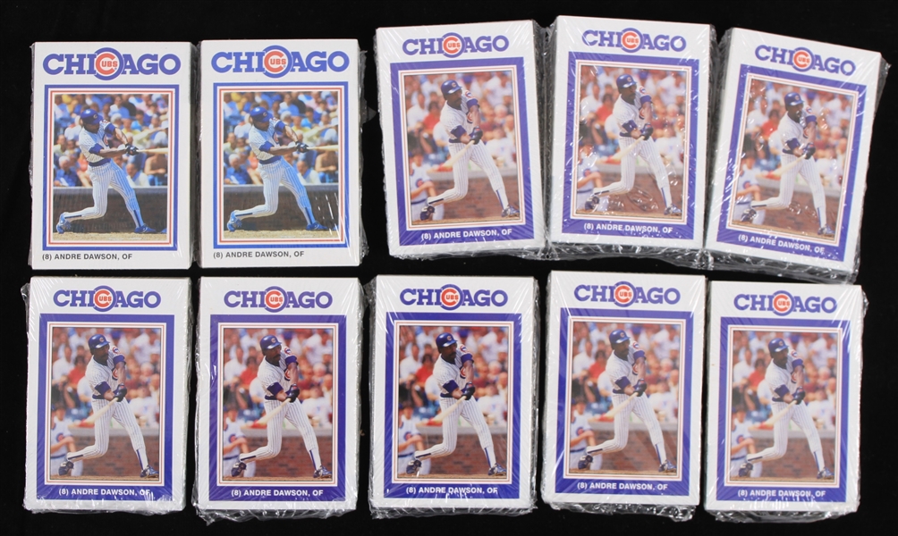 1988 Chicago Cubs David Berg Pure Beef Hot Dogs Sealed Baseball Trading Cards Team Sets - Lot of 10