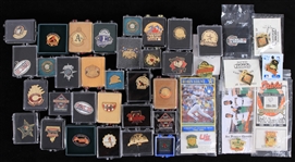 1950s-2000s Baseball Pin Collection - Lot of 70+ w/ World Series, All Star Game, Hall of Fame & More 